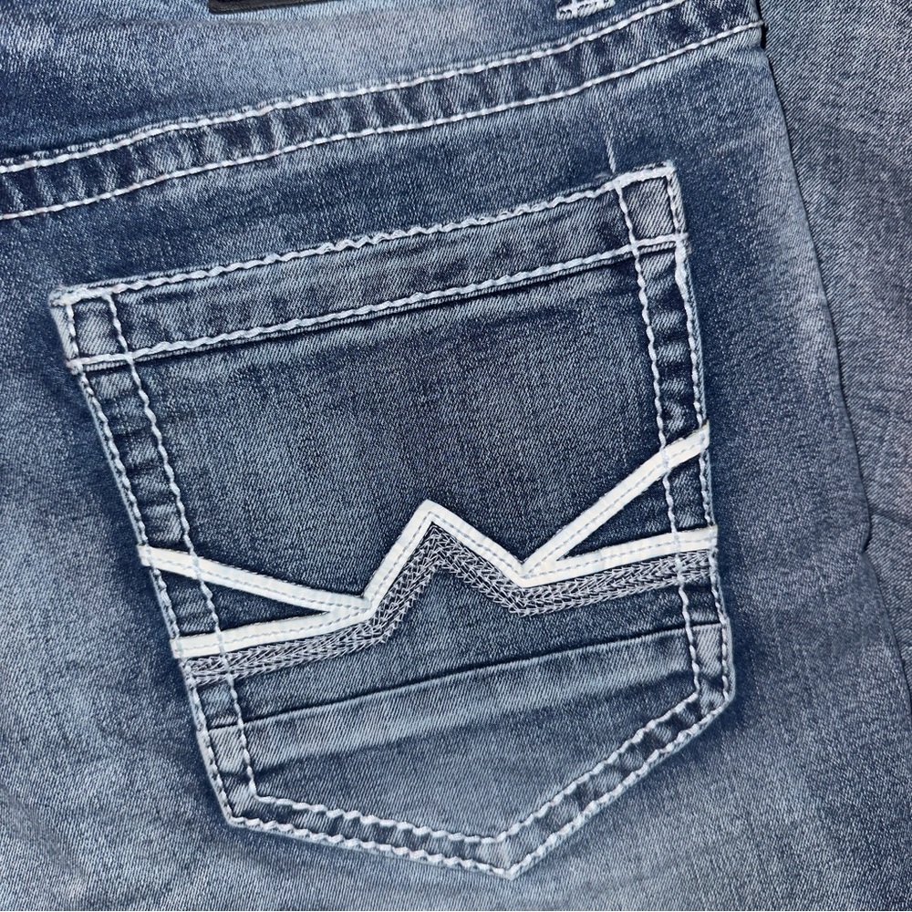 acid wash straight leg jeans.